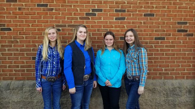 FCMS FFA Horse Evaluation Team Massena Rousey, Gracie Minyard, Kelsie Chapman, and Sydney Allen